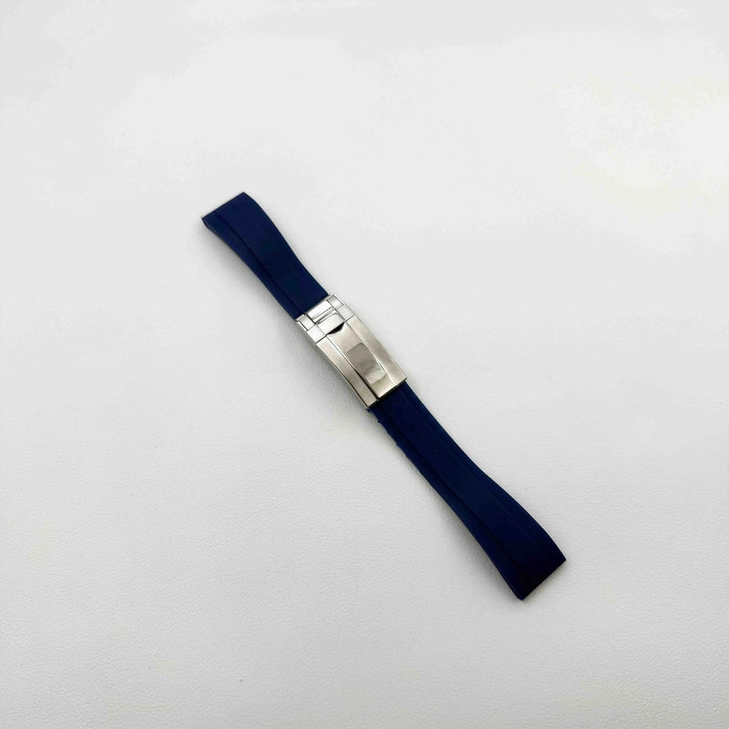 Bracelet Style Oysterflex 20 mm Bleu, Boucle Acier