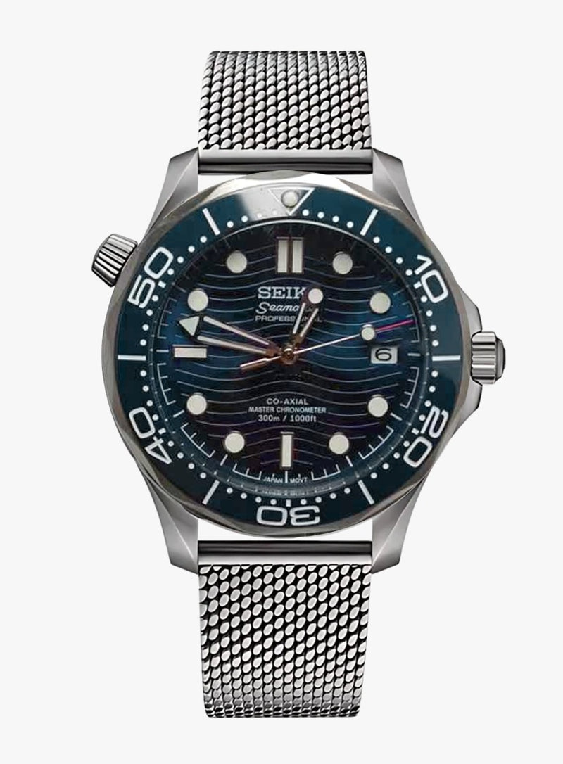 Seiko Mod Seamaster Blue