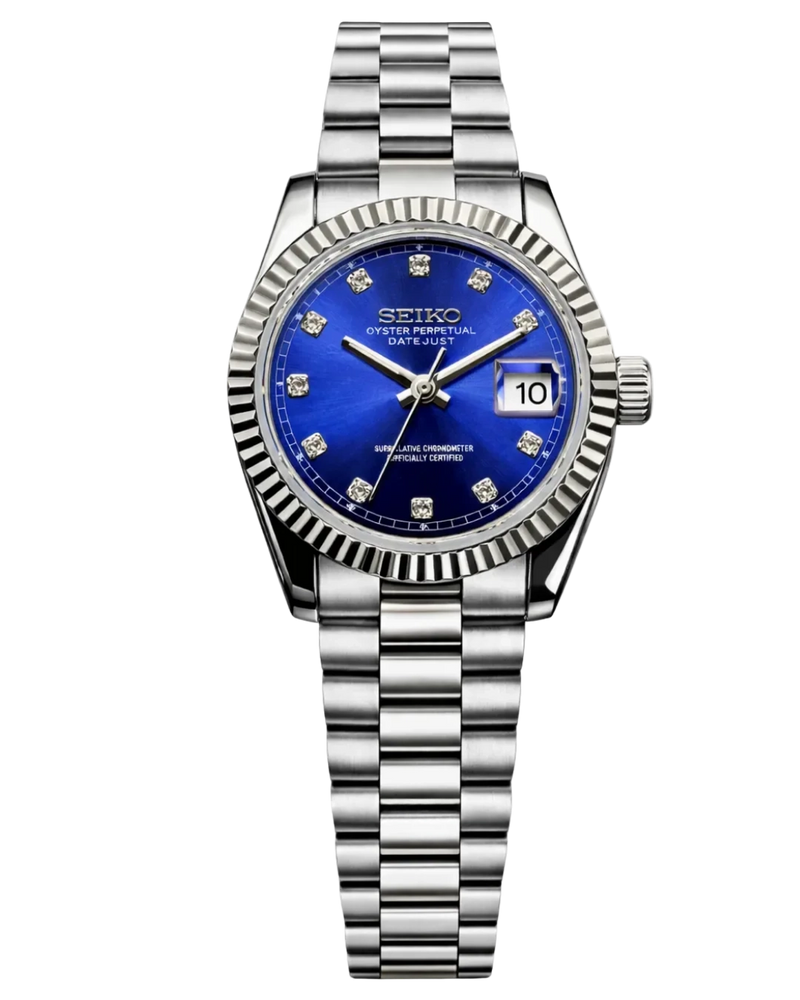 Seiko Mod Lady Datejust Blue Diamond
