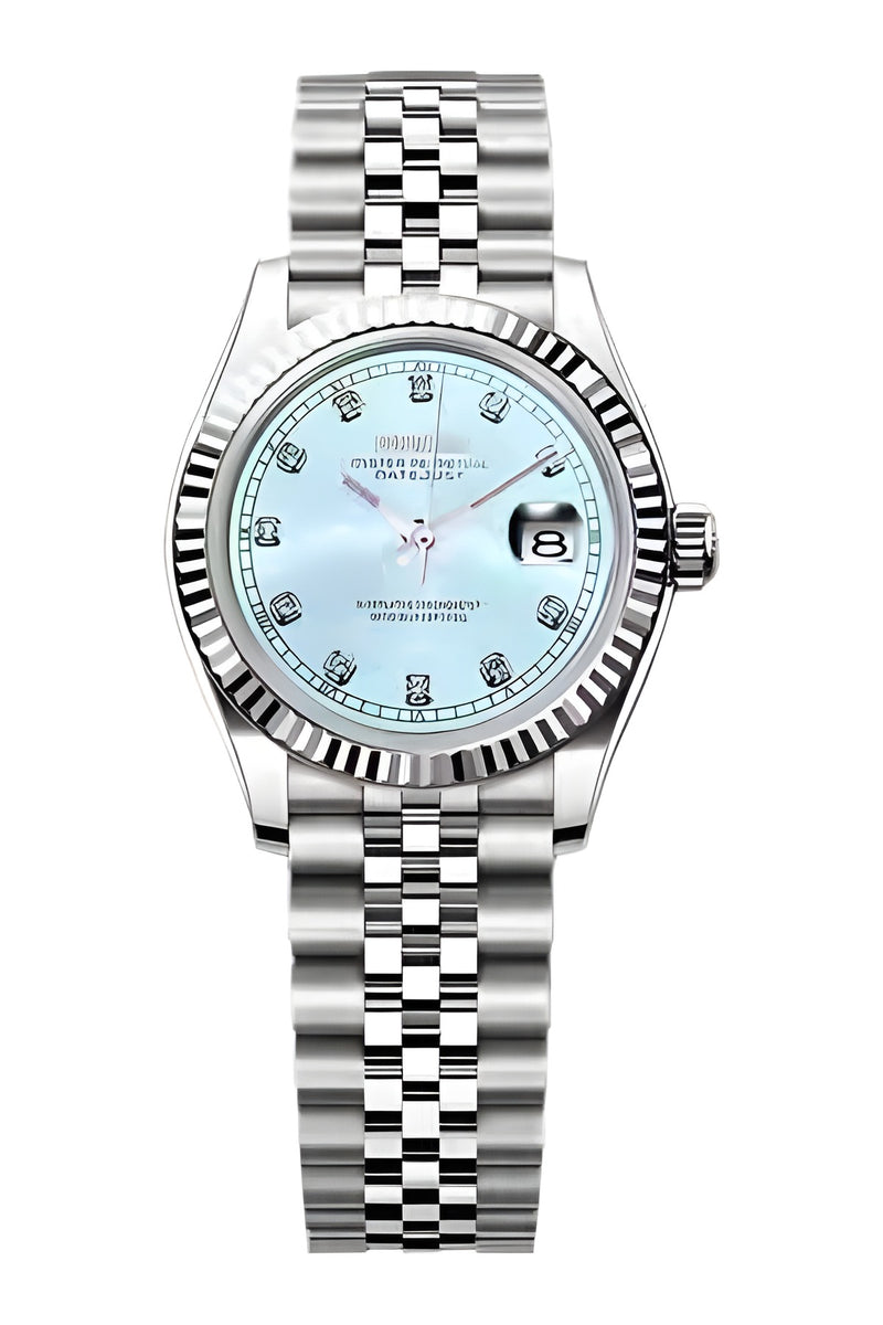 Seiko Mod Lady Datejust Ice Blue Diamond