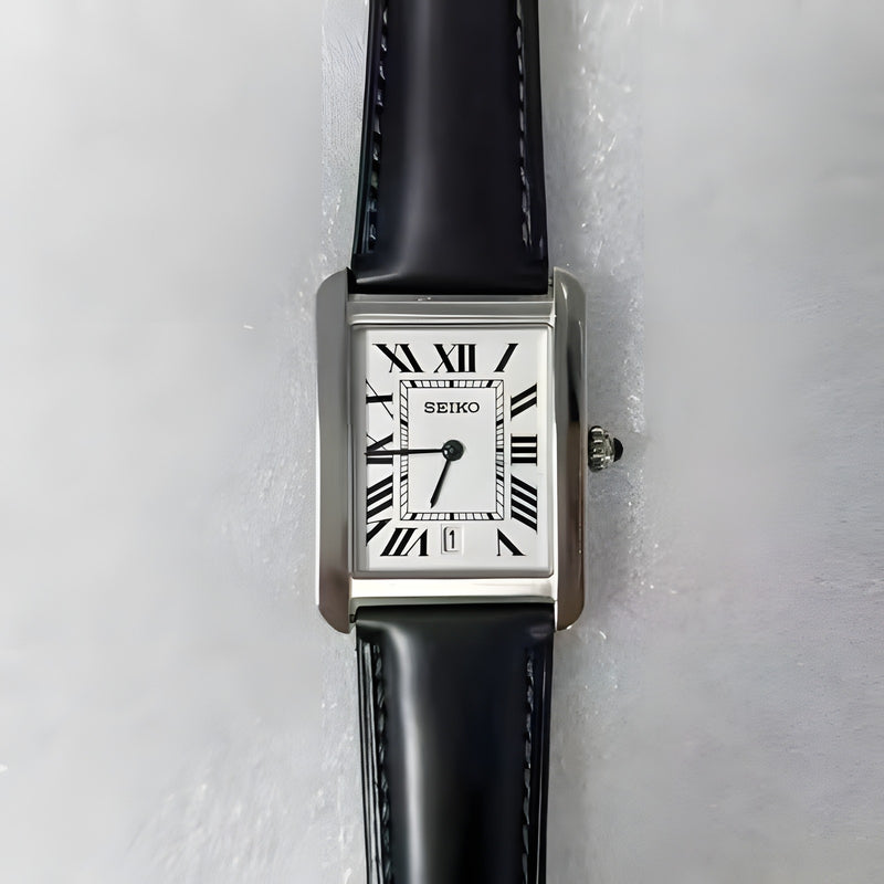 Seiko Mod Tank Lady White Dial Steel